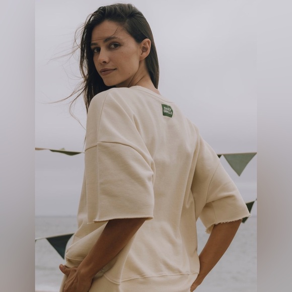 Daily Drills Cropped Sleeve Crew - Sand - Picture 2 of 7